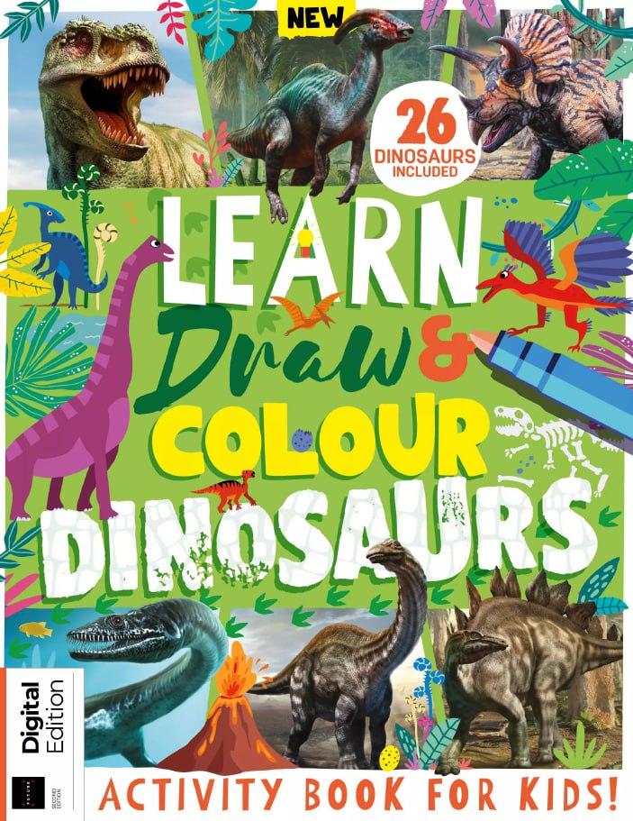 Learn, Draw & Colour Dinosaurs – Second Edition 2023